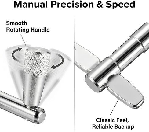 Drum Key Set, Professional Drum Tuning Kit with Drill Bit Adapter, Continuous Motion Speed Key & 2 Standard Keys - Universal Fit for All Standard Tension Rods - Chrome in Saudi Arabia