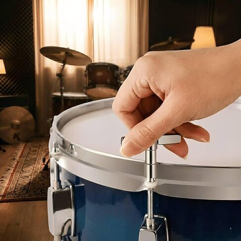 Drum Key Set, Professional Drum Tuning Kit with Drill Bit Adapter, Continuous Motion Speed Key & 2 Standard Keys - Universal Fit for All Standard Tension Rods - Chrome in Saudi Arabia