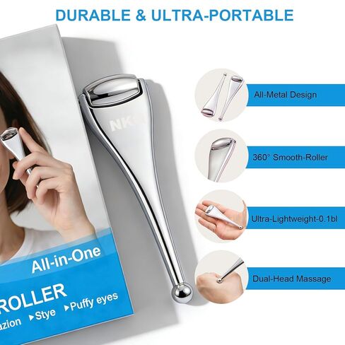 Metal Eye Roller for Dry Eyes,Eyelid Roller for Chalazion,Stye,MGD Relief,Improves Meibum Flow and Unclogs Oil Glands,Gentle Meibomian Gland Expression for Blocked Eyelid Glands (small) in Kuwait