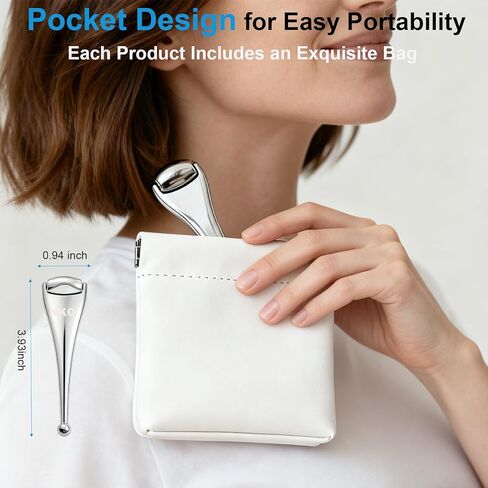 Metal Eye Roller for Dry Eyes,Eyelid Roller for Chalazion,Stye,MGD Relief,Improves Meibum Flow and Unclogs Oil Glands,Gentle Meibomian Gland Expression for Blocked Eyelid Glands (small) in Kuwait