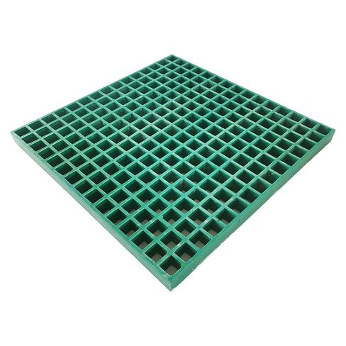 22.6"x22.6" Fiberglass Floor Grating FRP Grating 0.5 tons Bearing Capacity Green 1.5" Thickness in Kuwait