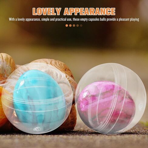 120 قطعة من كرات الكبسولة الشفافة الصغيرة من NUOBESTY، كبسولات بلاستيكية لآلات البيع، آلة لعبة العلكة الفارغة لصالح الحفلات، 28 مم in Kuwait