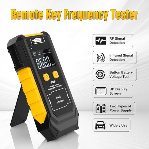 Remote Key Frequency Tester for RF or Infrared Signal Testing;3-in-1 Key Frequency Detection & Button Battery Voltage Check; 315/433/868/902MHz RF & Infrared Signal Detection. in Kuwait