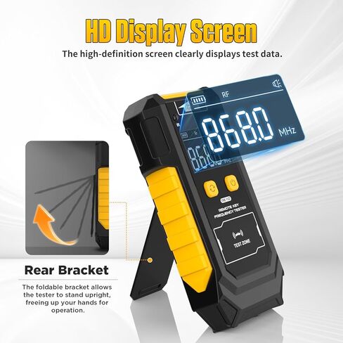 Remote Key Frequency Tester for RF or Infrared Signal Testing;3-in-1 Key Frequency Detection & Button Battery Voltage Check; 315/433/868/902MHz RF & Infrared Signal Detection. in Kuwait