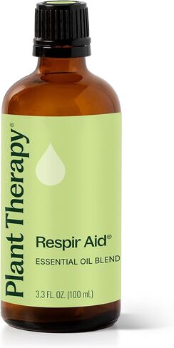Plant Therapy Respir Aid Essential Oil Blend 100 mL (3.3 oz) Sinus, Airway and Congestion Clearing Synergy Blend 100% Pure, Undiluted, Natural Aromatherapy, Therapeutic Grade in Kuwait