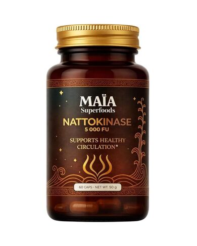 Maia Nattokinase | 5000 FU | Supports Arterial Cleanliness, Nitric Oxide, Cardiovascular Wellness | Fermented Soybean Enzyme Supplement in Saudi Arabia