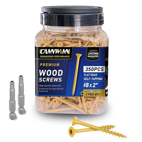 Deck Screws #10 x 2-1/2", 350 PCS, Wood Screws 2-1/2 Inch, Epoxy Coated, Rust Resistant Exterior Screws, Torx Drive Head, T25 Star Bit Included, Tan Outdoor Decking Screw for Wood Fence. in Saudi Arabia