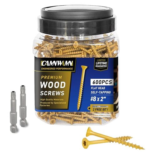 Deck Screws #10 x 2-1/2", 350 PCS, Wood Screws 2-1/2 Inch, Epoxy Coated, Rust Resistant Exterior Screws, Torx Drive Head, T25 Star Bit Included, Tan Outdoor Decking Screw for Wood Fence. in Saudi Arabia