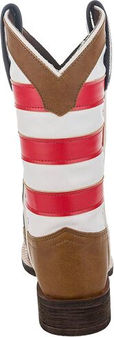 TuffRider Youth American Flag Cowboy Western Boot- 4Y- Brown in Saudi Arabia