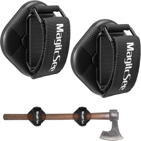 2 Pack Heavy Duty Magnetic Shovel Holder for Truck with Adjustable Strap, No-Drill Strong Magnet Mount Rack for Flag, Utility Tool, Axe, Stable Organizer for RV, Garage, Trailer, Cruise, ATV Storage in Saudi Arabia