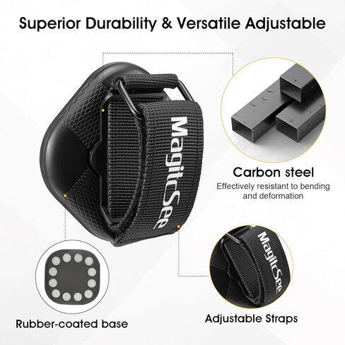2 Pack Heavy Duty Magnetic Shovel Holder for Truck with Adjustable Strap, No-Drill Strong Magnet Mount Rack for Flag, Utility Tool, Axe, Stable Organizer for RV, Garage, Trailer, Cruise, ATV Storage in Saudi Arabia