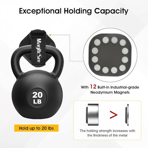 2 Pack Heavy Duty Magnetic Shovel Holder for Truck with Adjustable Strap, No-Drill Strong Magnet Mount Rack for Flag, Utility Tool, Axe, Stable Organizer for RV, Garage, Trailer, Cruise, ATV Storage in Saudi Arabia