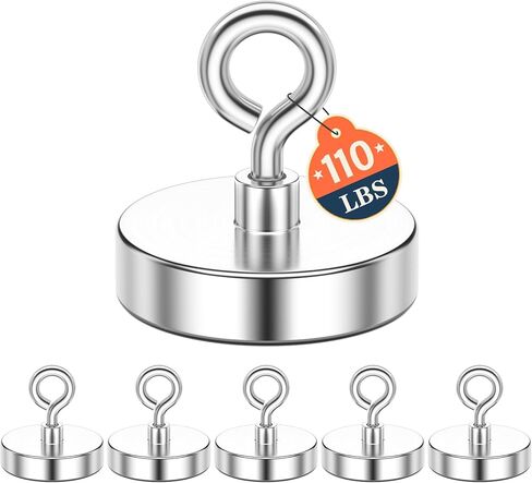 FINDMAG Magnetic Hooks, N52 Grade Magnets Heavy Duty with Hook, Sheep Eye Magnetic Hooks for Cruise, Locker Accessories, Office, School (28 lbs, Pack of 30) in Kuwait