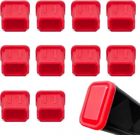 سدادات نهاية عصا الهوكي من UICE - 10 قطع من أغطية نهاية مقبض الهوكي المتينة من مادة البولي بروبيلين، تصميم مضاد للانزلاق وممتص للصدمات، متوافق مع معظم عصي الهوكي القياسية، مثالية للاعبين الشباب والكبار in Kuwait