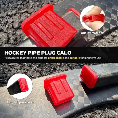 UICE Hockey Stick End Plugs - 10 Pieces Durable Polypropylene Hockey Handle End Caps, Anti-Slip & Shock-Absorbing Design, Compatible with Most Standard Hockey Sticks, Ideal for Youth & Adult Players in Saudi Arabia