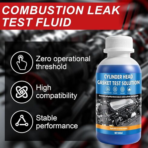 JAOJAO Head Gasket Tester Kit, Combustion Leak Tester with Universal Radiator Adapter Non-Destructive Fast Engine Diagnostic Tool for Cars Trucks Suvs, 100ML Blue in Saudi Arabia