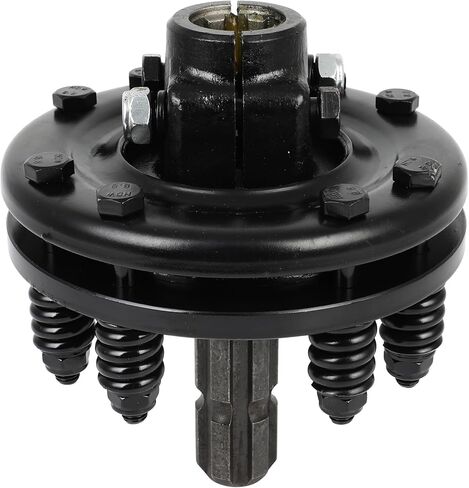 Black PTO Slip Clutch, ACZCR 1-3/8" 6 Splines Both Ends Slip Clutch, Adjustable Rotary Cutter Brush Hog Slip Friction Clutch for PTO Shaft Replacement Maximum Torque 900Nm in Saudi Arabia