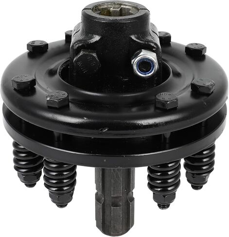 Black PTO Slip Clutch, ACZCR 1-3/8" 6 Splines Both Ends Slip Clutch, Adjustable Rotary Cutter Brush Hog Slip Friction Clutch for PTO Shaft Replacement Maximum Torque 900Nm in Saudi Arabia