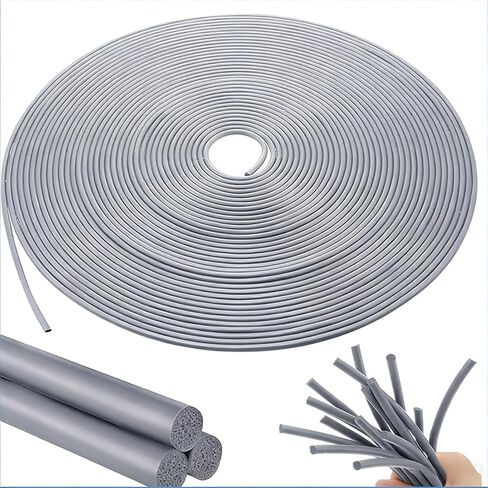 قضيب داعم ذو خلية مغلقة EPDM، 1/4 بوصة × 100 قدم - موفر للسد الرغوي المطاطي عالي الكثافة وختم شريط الطقس لمفاصل التمدد الخرسانية، وفجوات الجدار وختم النافذة/الباب (رمادي، 1/4 بوصة × 100 بوصة) in Kuwait