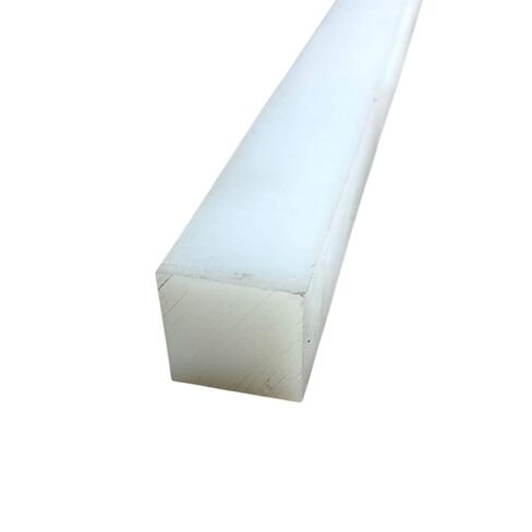 1" x 1 x 36, UHMW Plastic Square Bar, White in Saudi Arabia