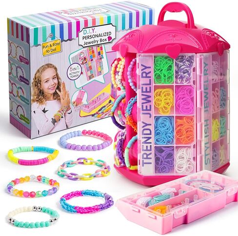 P&C Friendship Bracelet Making Kit for Girls Age 6-12 with 422 Beads and 20 Threads Arts and Crafts for Kids Jewelry String Maker Birthday Christmas Gifts Toys Set in Saudi Arabia