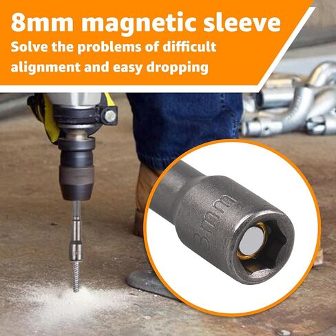 100 PCS Concrete Screws 1/4" x 1-1/4", 410 Stainless Steel Hex Concrete Screw Kit with Drill Bit and Hex Bit Socket for Anchoring to Masonry, Block, Brick in Kuwait