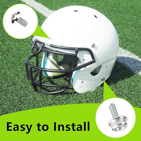 Universal Helmet Mask Screw Compatible with Youth Football Helmet,Also fit for Baseball, Softball, Hockey Sport Helmet Repair Kit,Keep for Youth Helmet Mask Stabilization System to Reduce Head Injury in Saudi Arabia