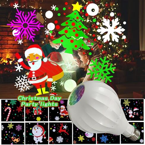 LED Bulb with Remote Control, E27 Lamp Head, 180 Degree Rotation, DJ Disco Light Projector for Home, Party, Bedroom, Club, Christmas and Halloween in Saudi Arabia