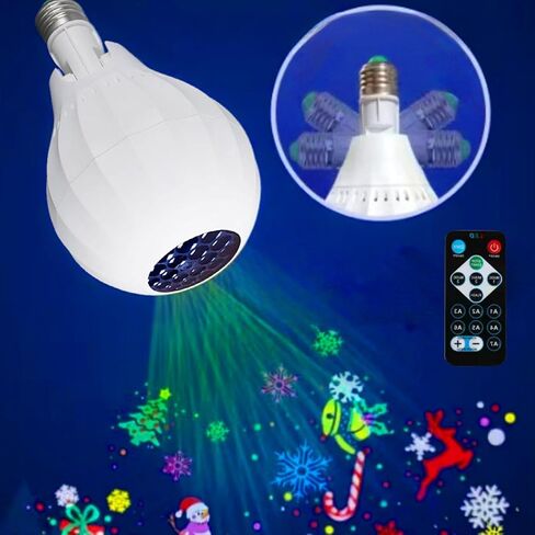 LED Bulb with Remote Control, E27 Lamp Head, 180 Degree Rotation, DJ Disco Light Projector for Home, Party, Bedroom, Club, Christmas and Halloween in Saudi Arabia
