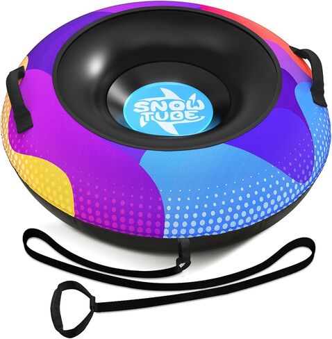 أنبوب الثلج، زلاجات ثلجية كبيرة قابلة للنفخ مقاس 48 بوصة مع غطاء قماش ممتاز للأطفال البالغين، زلاجات سفلية صلبة سميكة للثلج مع حزام سحب قابل للفصل، هدايا ألعاب الثلج الممتعة في الهواء الطلق في الشتاء in Kuwait