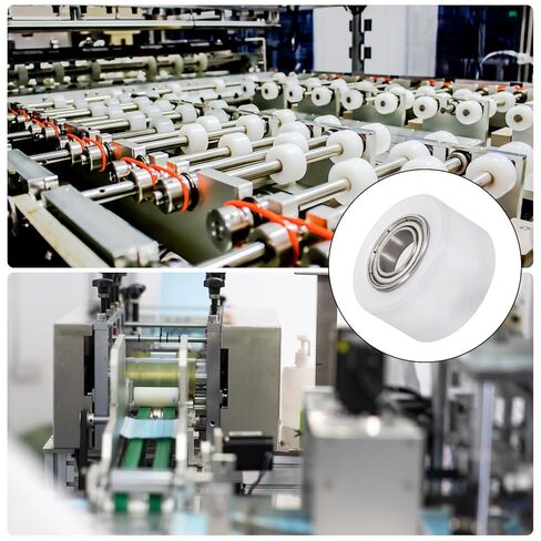 uxcell 2Pcs Nylon Roller Wheel with Bearings, 1/4" Bore x 1" Width x 1" Length, CNC Guiding Wheel Flat Belt Idler, Nylon Pulley (White) in Saudi Arabia