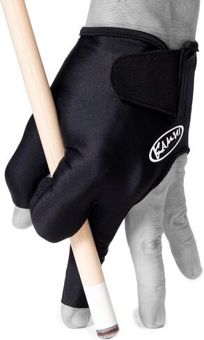 Kamui Billiard Glove Black – Pool Cue Glove for Left or Right Hand, Quick-Dry Fabric, Anti-Slip Palm, Open Fingers, Short Cuff in Saudi Arabia