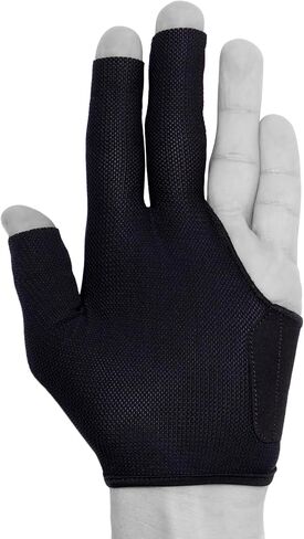 Kamui Billiard Glove Black – Pool Cue Glove for Left or Right Hand, Quick-Dry Fabric, Anti-Slip Palm, Open Fingers, Short Cuff in Saudi Arabia