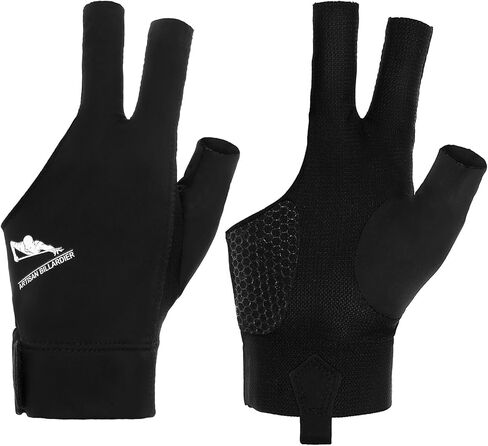 Pool Glove Left Hand 3 Finger Breathable Billiards Glove Durable Double Stitching Snooker Cue Sport Gloves Adjustable Popular Sizes for Men & Women in Saudi Arabia