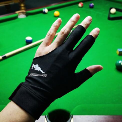 Pool Glove Left Hand 3 Finger Breathable Billiards Glove Durable Double Stitching Snooker Cue Sport Gloves Adjustable Popular Sizes for Men & Women in Saudi Arabia