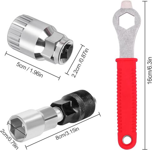 Bicycle Crank Extractor Tool Set - Professional Bike Crank puller with 16mm Spanner for Bottom Bracket Remover in the Bike Tool kits in Saudi Arabia