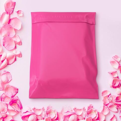 Pink Poly Mailers 14.5x19 100 Pcs, Cute Waterproof Shipping Bags with Self-Seal Adhesive, Durable Tear-Resistant Shipping Envelopes for Clothing in Kuwait
