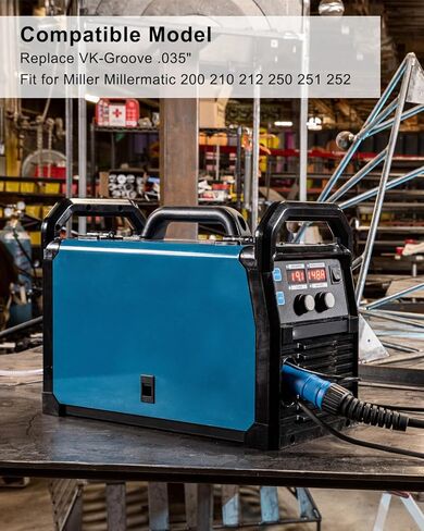 2 Pcs Drive Rolls Fit for VK-Groove 0.035" Miller Millermatic SuitCase 200 210 212 251 DVI Pulser Vintage in Saudi Arabia