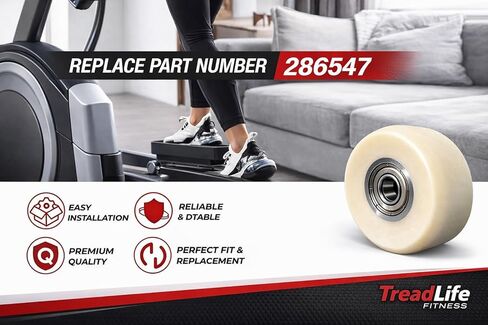 Elliptical Roller Wheel - Part No. 286547 - Replacement for FreeMotion (Exact Models Listed) in Saudi Arabia