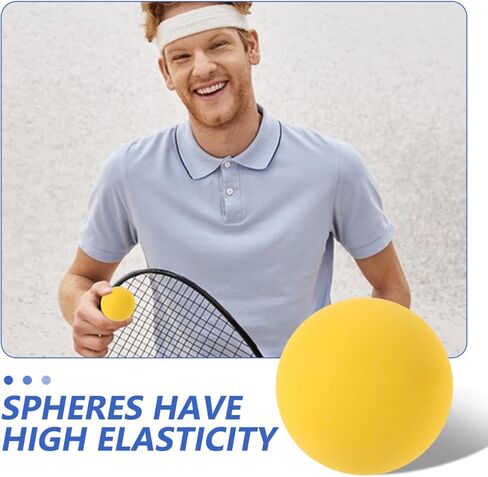SUPVOX 4Pcs High Bounce Squash Balls: Professional Hollow Rubber Training for Racquetball & Handball - High Visibility Yellow Reaction Balls for Reflex & Agility Drills in Saudi Arabia