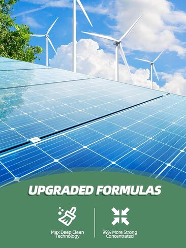 منظف ​​الألواح الشمسية 28 أونصة (يصنع 130 جالونًا) - تركيبة احترافية فائقة التركيز لتحقيق أقصى قدر من قوة التنظيف | خالية من الخطوط، وآمنة على الأسطح المتعددة للزجاج والفولاذ والمزيد in Kuwait