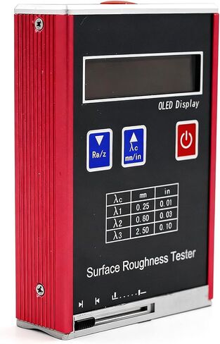 Portable Sur-face Roughness Tester, LED Display High Accuracy 0.01μm with 4 Parameters Ra/Rq 0.05~15.0μm Rz/Rt 0.1~50.0μm Digital Surf-ace Gauge for Industrial and Laboratory Use in Saudi Arabia