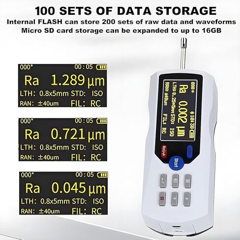 High-Precision Portable Metal Roughness Measuring Device, 0.001 μM Accuracy, 160 μM Range, Ideal for Surface Roughness Measurement in Engineering and Manufacturing in Saudi Arabia
