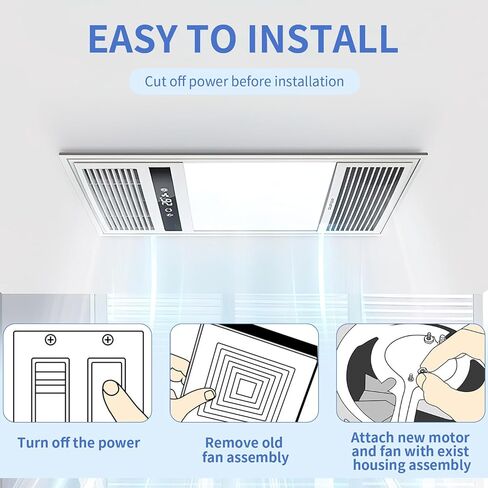 SM550 العالمي تنفيس الحمام العادم مروحة المحرك استبدال عدة SM550 متوافق مع Nu.Tone Broan 50 CFM 120V 3000 دورة في الدقيقة، يستبدل EM550 C01575 65100 EM750 C65878 VFM100 in Kuwait