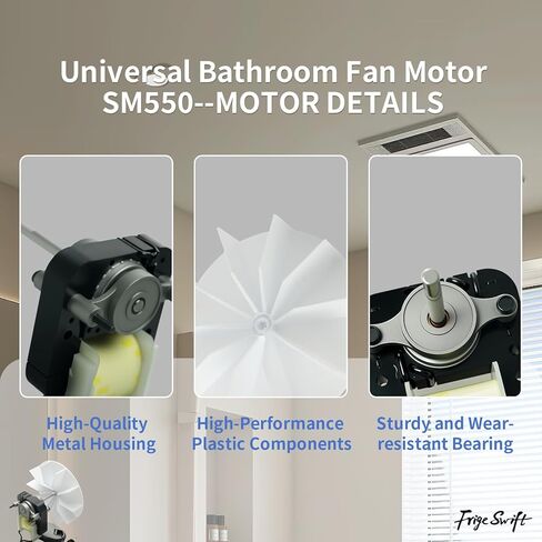 SM550 العالمي تنفيس الحمام العادم مروحة المحرك استبدال عدة SM550 متوافق مع Nu.Tone Broan 50 CFM 120V 3000 دورة في الدقيقة، يستبدل EM550 C01575 65100 EM750 C65878 VFM100 in Kuwait