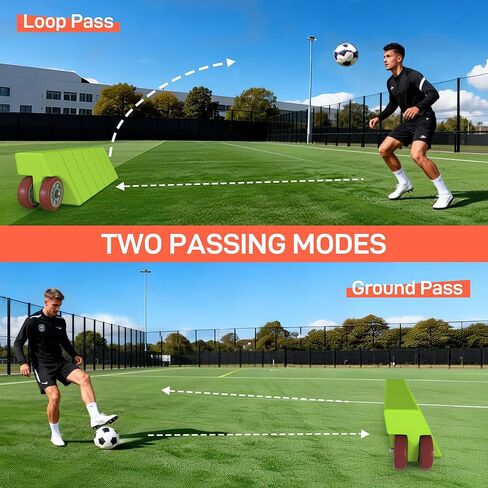 Northdeer Soccer Rebound Board, 46 X 11.7 Inch Portable Soccer Training Equipment, Dual-Surface Rebounder with Adjustable Angle, Equipped with Water Pipe, Ball Trainer and Six Disc Cones in Kuwait