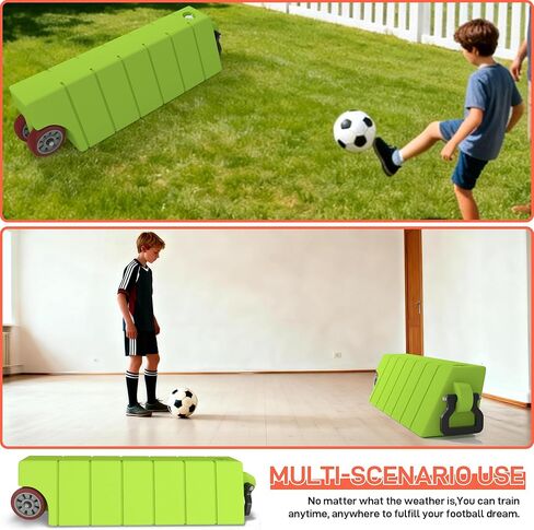 Northdeer Soccer Rebound Board, 46 X 11.7 Inch Portable Soccer Training Equipment, Dual-Surface Rebounder with Adjustable Angle, Equipped with Water Pipe, Ball Trainer and Six Disc Cones in Kuwait