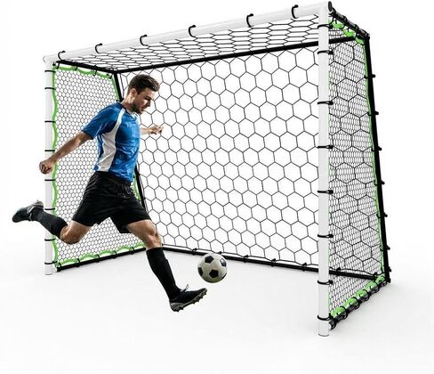 7x5 Ft Soccer Rebounder Net Goal, Iron Frame with PE Net, Includes 4 U-Shaped Ground Stakes, Backyard Soccer Training Equipment for Passing, and Ball Control in Saudi Arabia