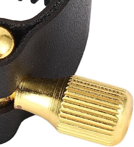 Clarinet Ligature, C Type Alto Sax Ligature, Professional Leather Ligature Fastener, Black Saxophone Mouthpiece Leather Clip for Musicians, Saxophone Enthusiasts, Beginners in Saudi Arabia