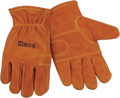 Kinco® قفازات سياج قوية متعددة الأغراض من جلد البقر المدبوغ مع راحة مزدوجة (كبيرة) in Kuwait